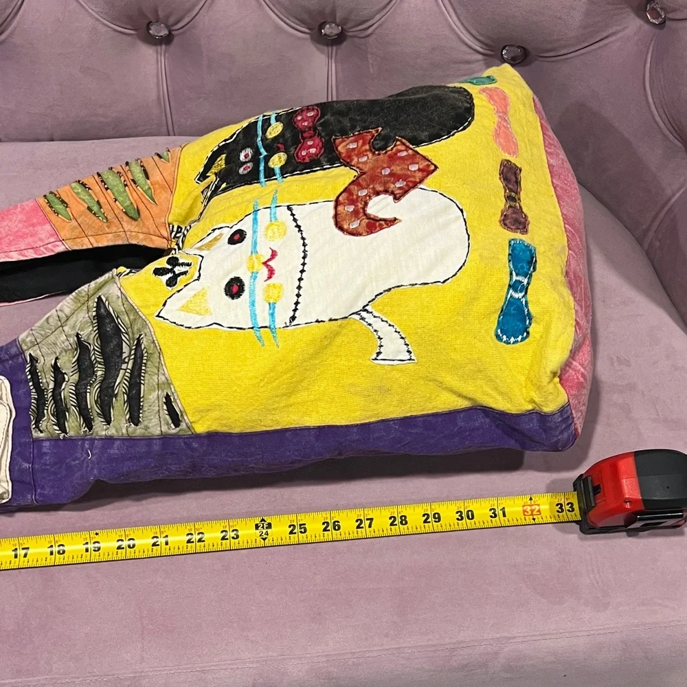 Colorful Cat-Themed Tote Bag